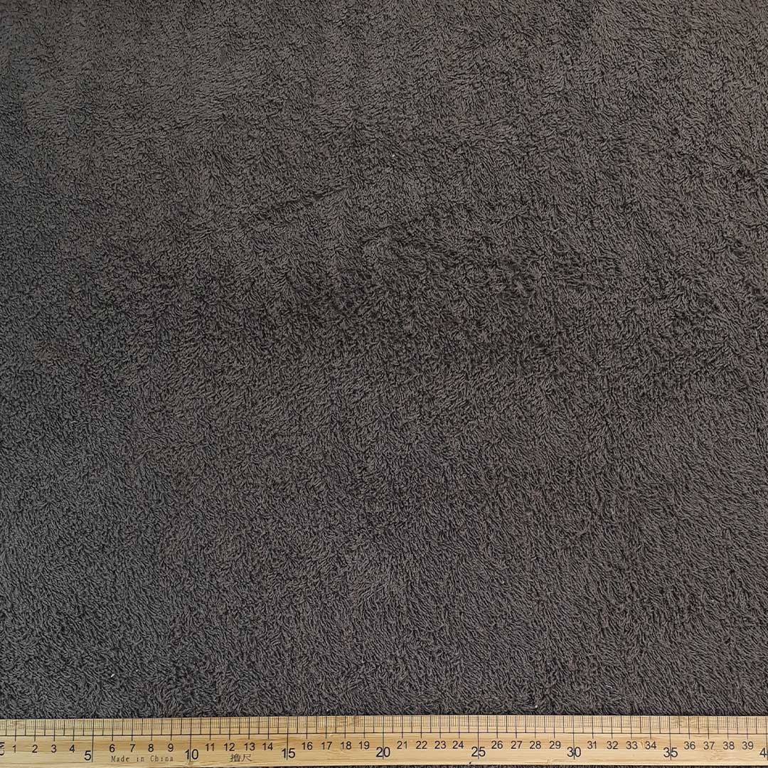 Cotton Towelling Charcoal (01) - Image 1