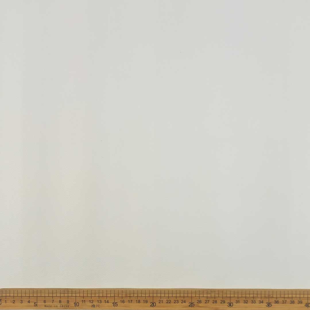 Metro Lifestyle’s Vinyl Plain 140cm White – Smooth, durable white vinyl fabric, perfect for upholstery, car interiors, and DIY décor projects.