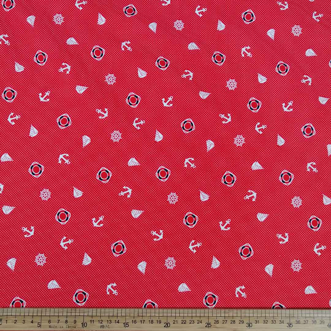 100% Cotton Poplin Printed -11 Nautical