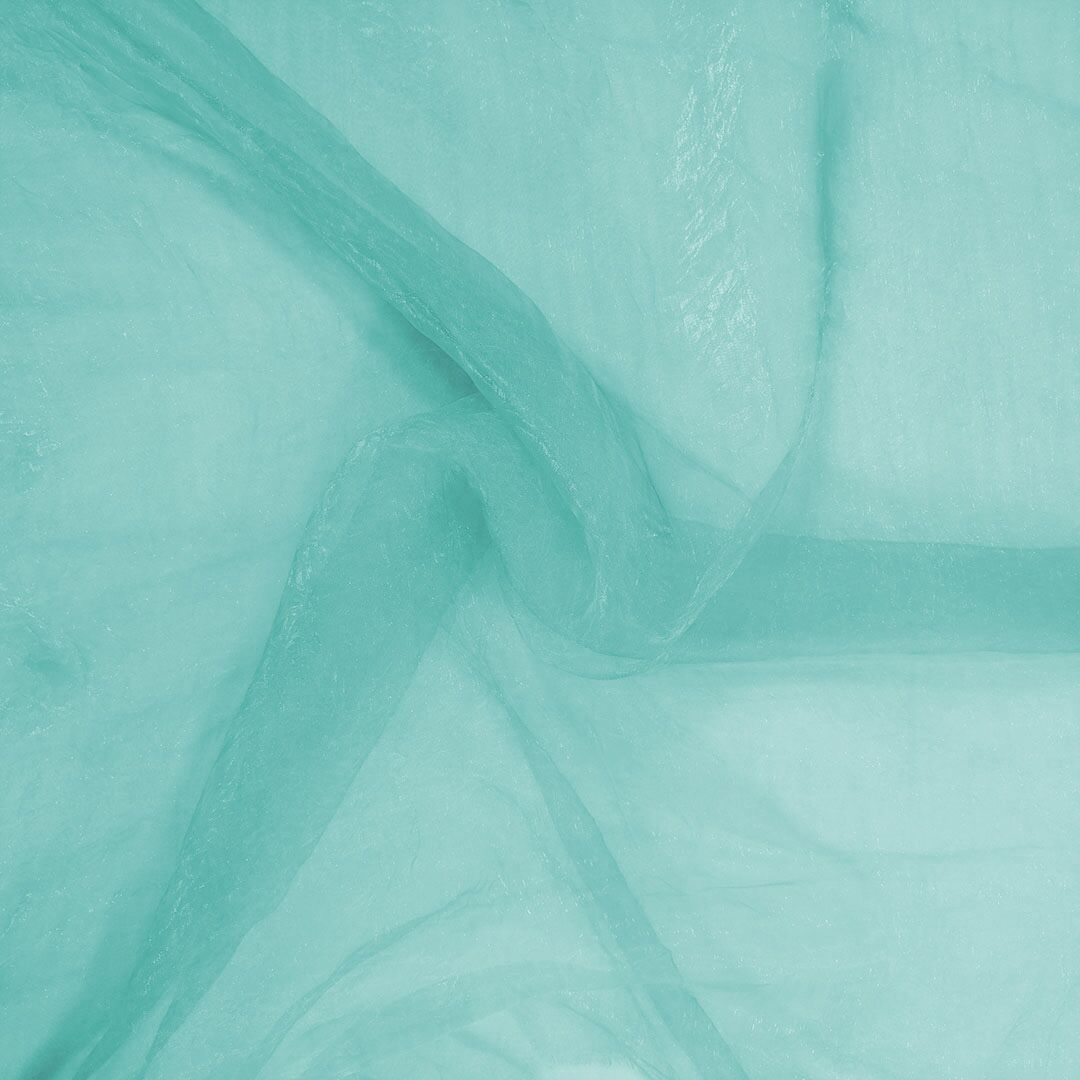 CU174611-9_3.jpg Organza Nail Crushed 260/280cm Turquoise - Image 1