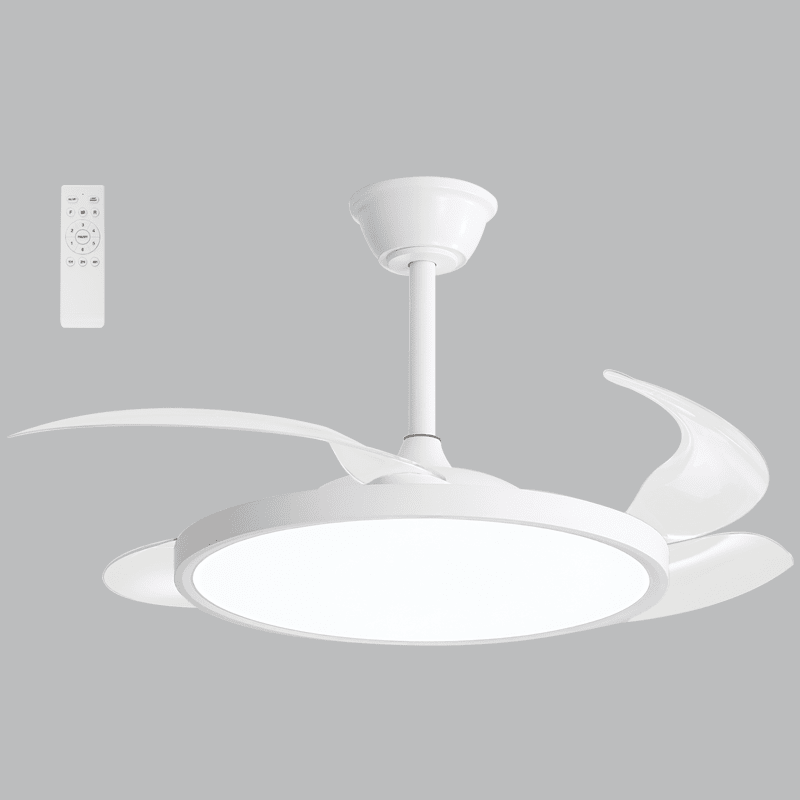 Ceiling Fan With Retractable Blade-FCF105 White - Image 1