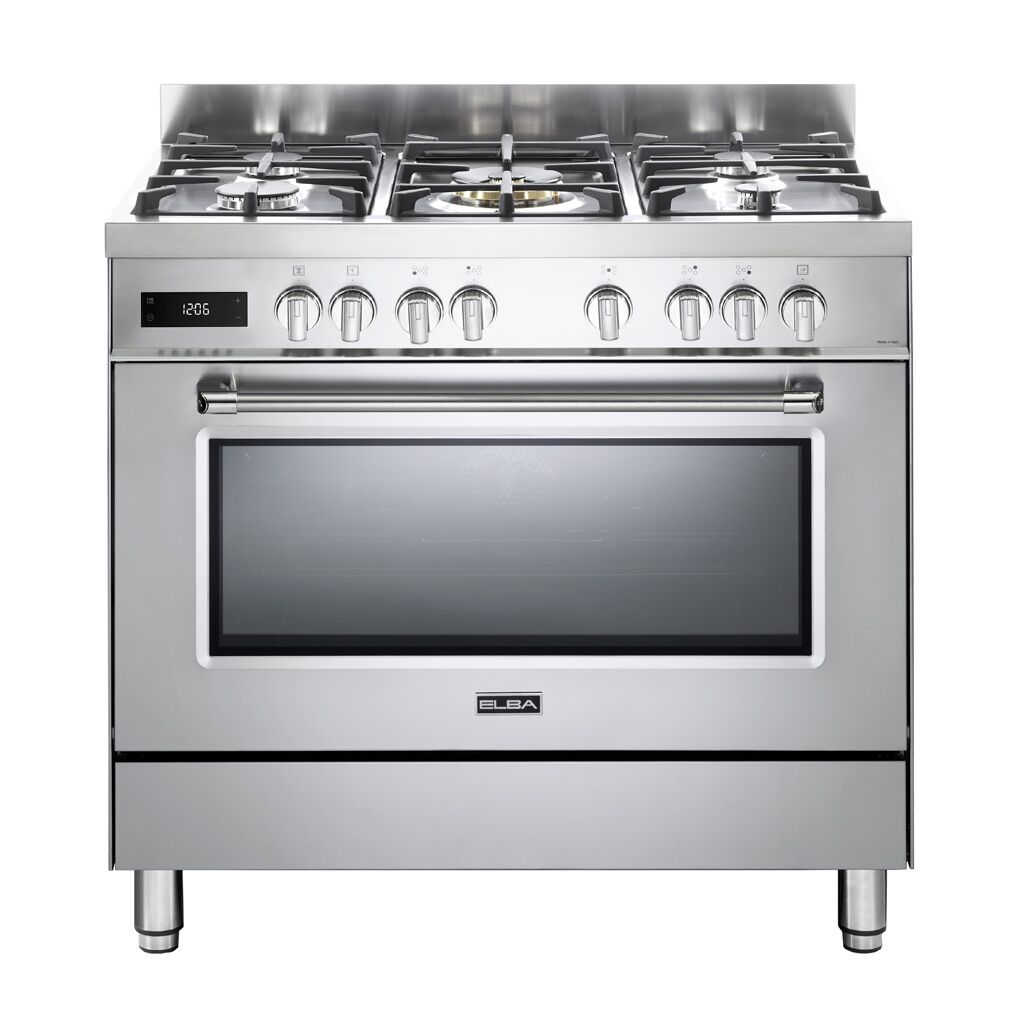 019S4EX937N ELBA EXCELLENCE 90CM 5 BURNER GAS COOKER WITH ELECTRIC OVEN- STAINLESS STEEL 01/9S4EX937N - Image 1
