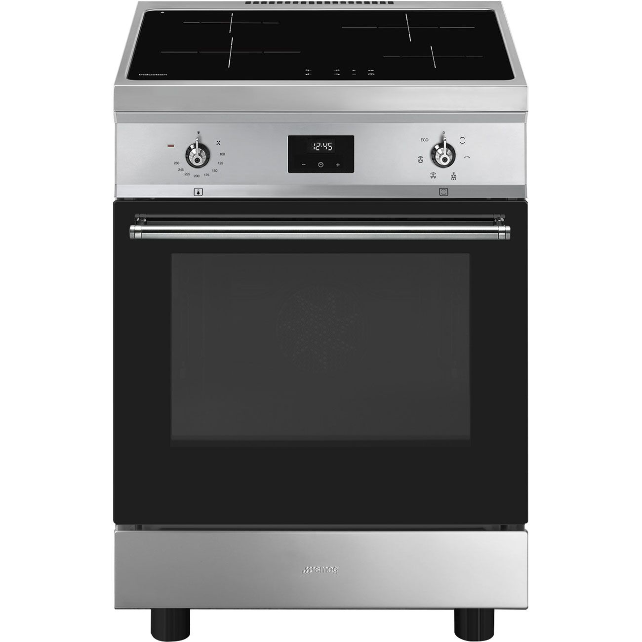 SMEG 60cm White Cooker Full Electric With Induction Hob - C6IMXT2 - Image 1