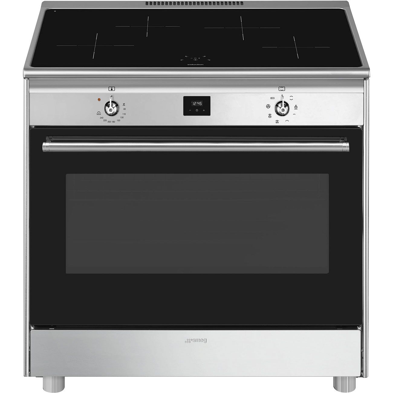 SMEG 90cm Stainless Steel Cooker With Induction Hob - CG90CIXT - Image 1