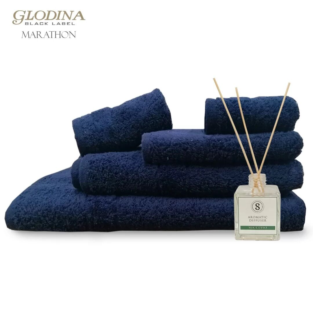 LN05683-5_1.jpg Glodina Marathon Face Cloth 30cmx30cm Navy - Image 1