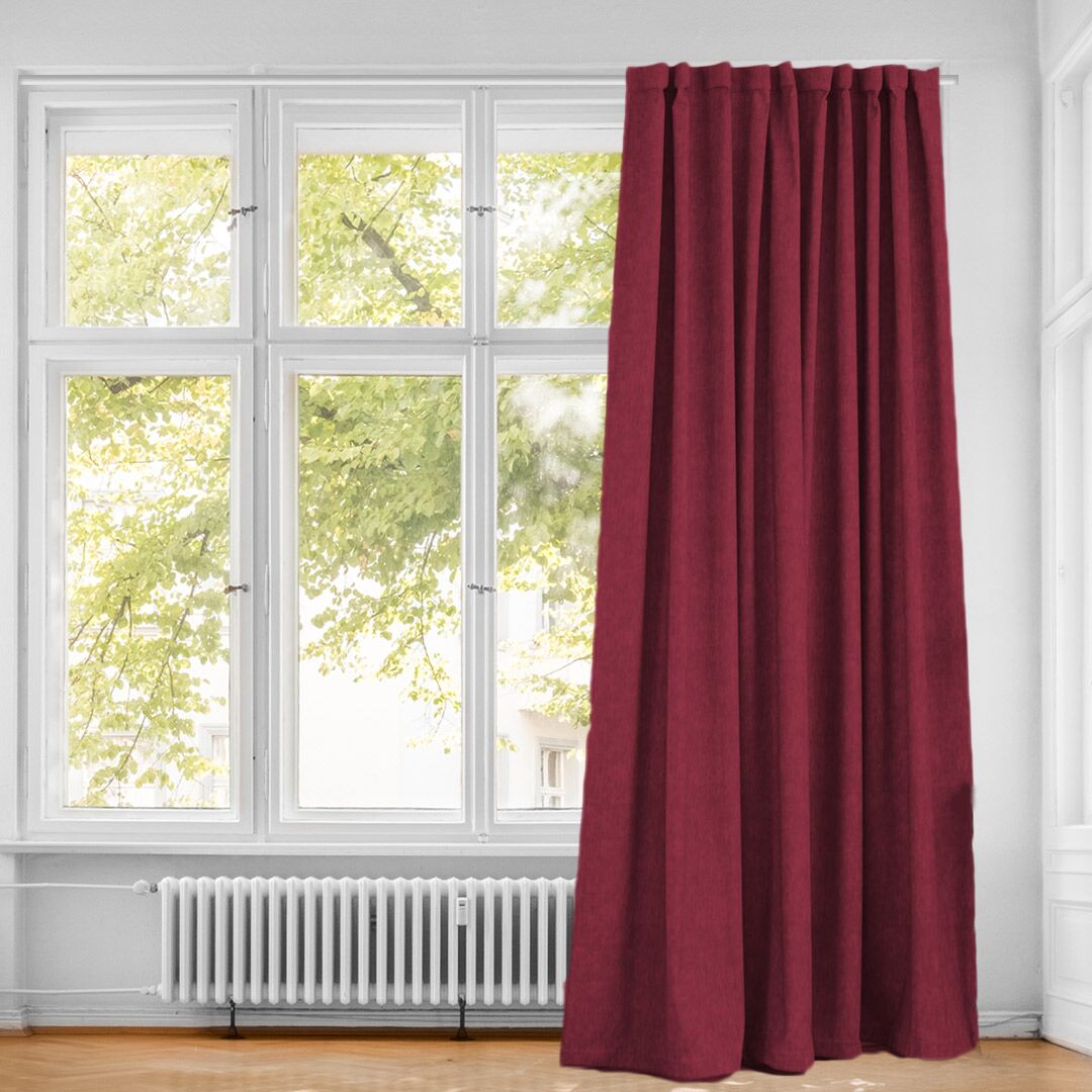 LN16640-10_1.jpg Ready Made Taped 230x250cm Maroon Rm409 - Image 1
