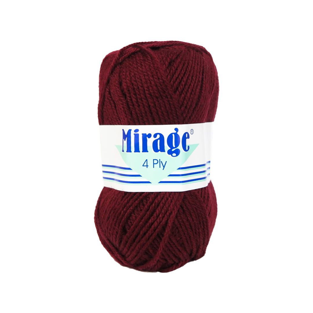 Mirage 4Ply Wool 25gr Maroon - Image 1