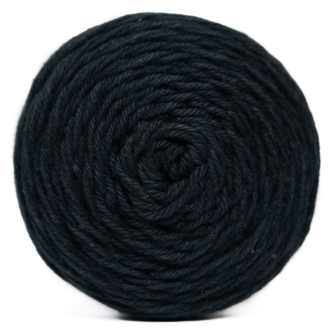 Elle Cottons DblKnit 50gr Black yarn in a rich black color, ideal for knitting and crocheting stylish garments, accessories, and home décor.
