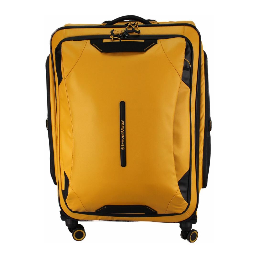 Vibrant Yellow L4010 model luggage standing upright, ready for travel.