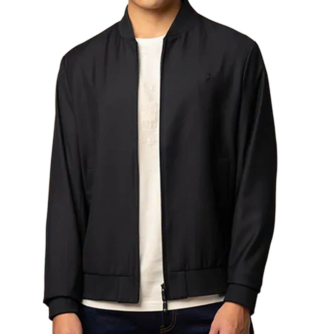 Mens Polo Slim Fit Jacket - Black - Image 1