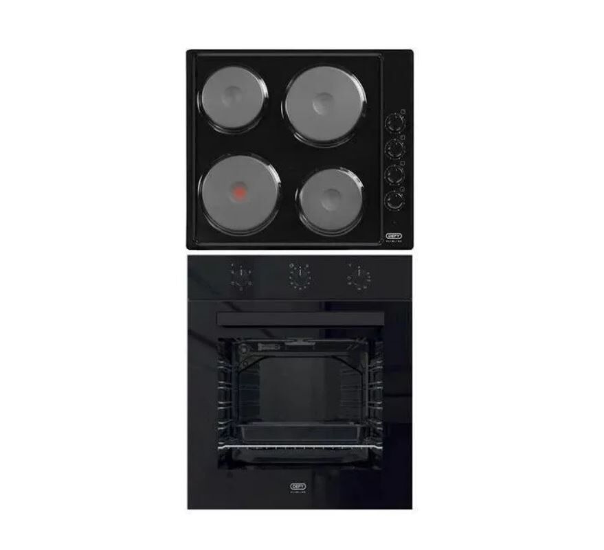 DCB838E DEFY Oven and Hob Set Black DCB838E - Image 1
