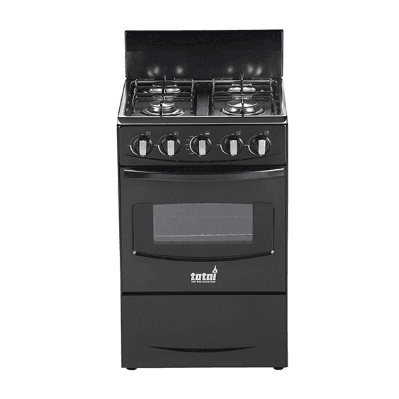 TOTAI 50CM 4 BURNER FULL GAS STOVE- BLACK - Image 1