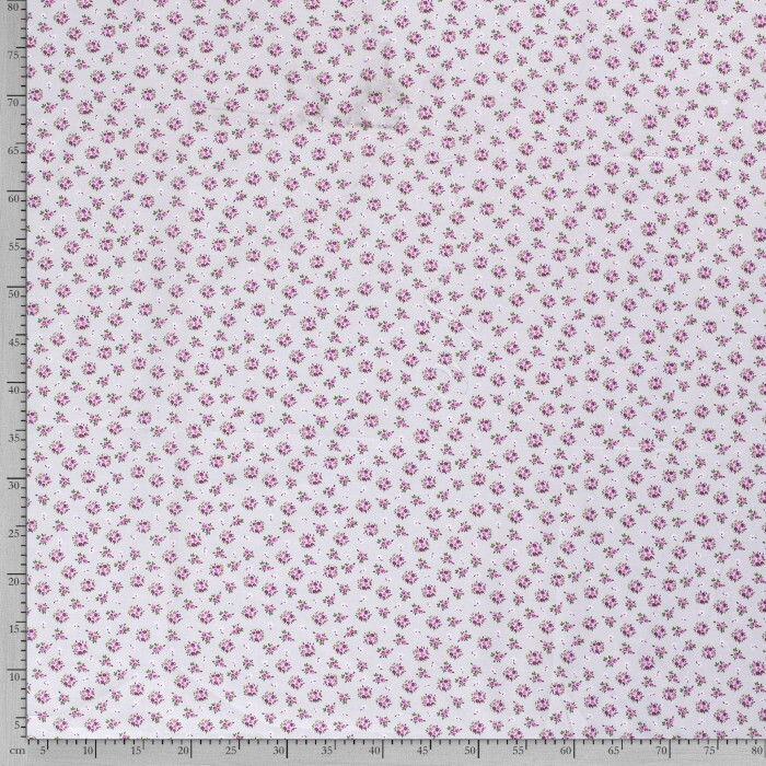 100% Cotton Prin Floral Flair 15547-061 Light Grey - Image 1
