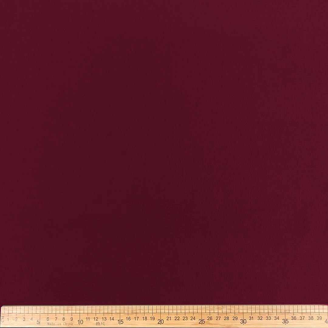 Plain Scuba A821 Maroon, smooth and stretchy fabric in deep maroon for elegant tailored garments.