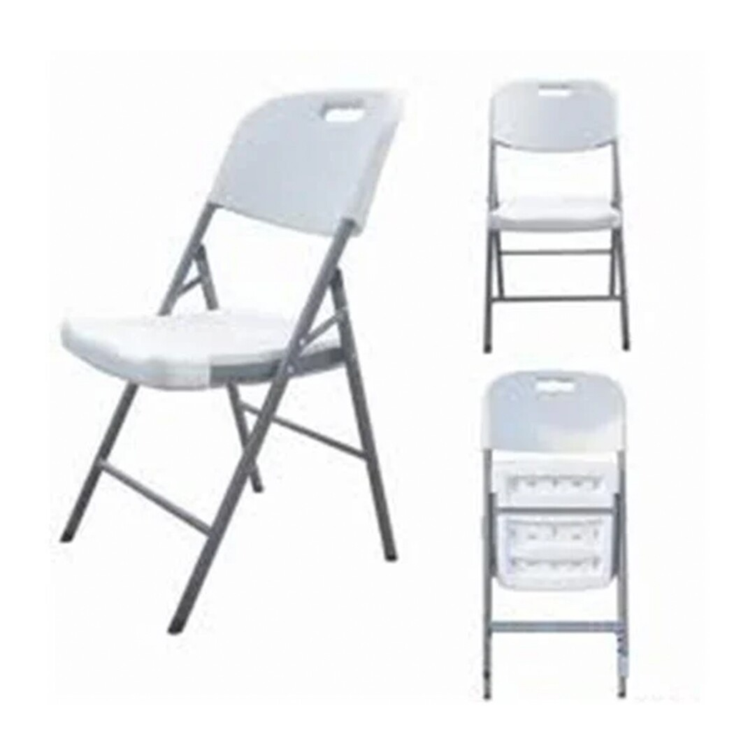 Folding Chair Folding Plastic Chair - White - Image 1