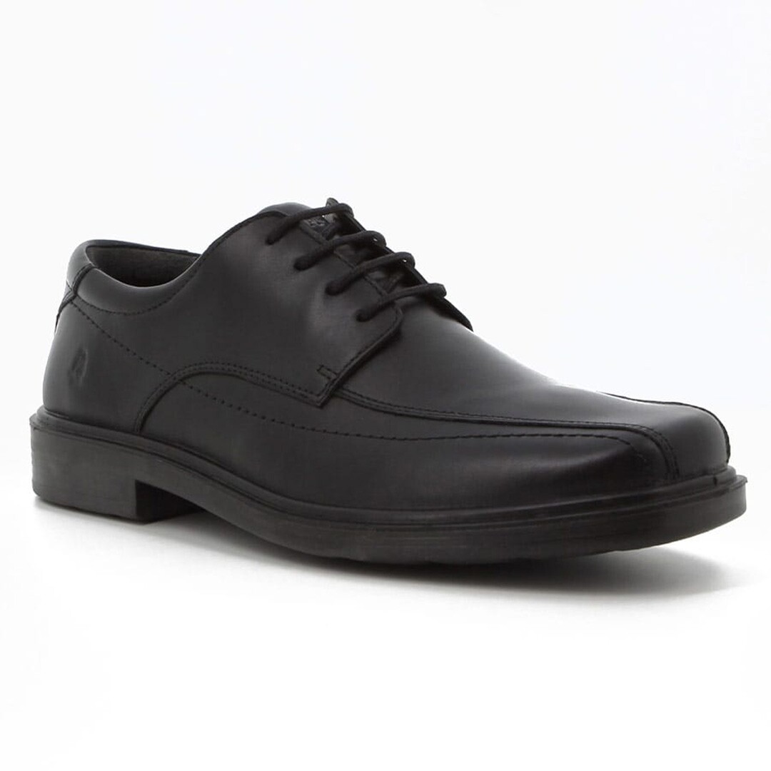 HPM00898BKBK-02 Hush Puppies Rainmaker II Black Cow Crust Leather - Image 1