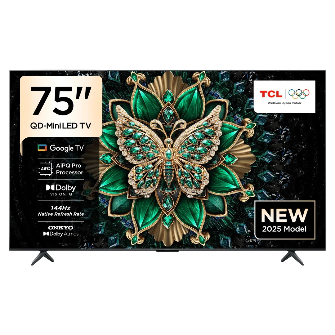 TCL 75 Inch 75C6K Premium 144Hz QD - Mini LED TV WITH ONKYO 2.1 SOUND - Image 1