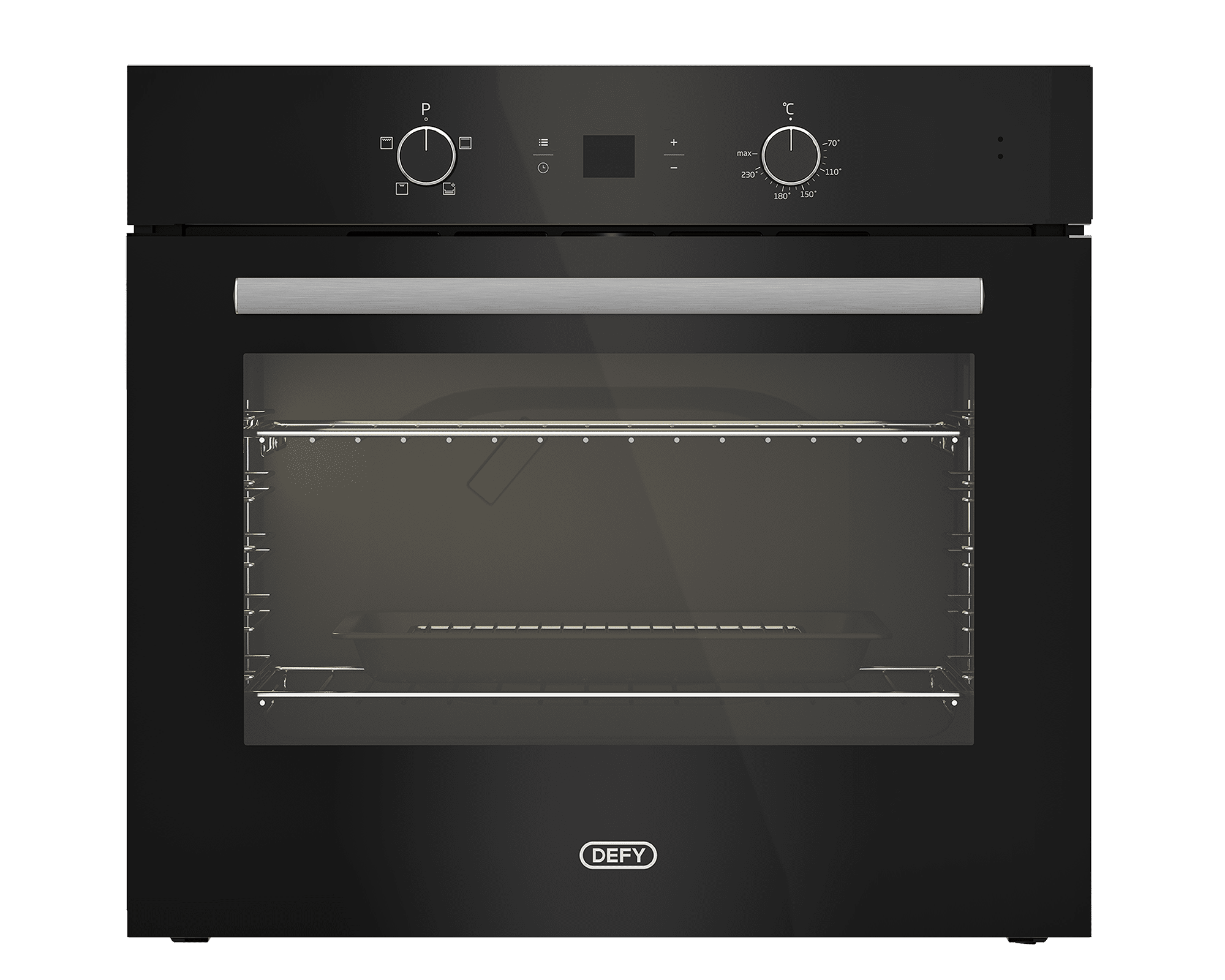 DEFY 70cm Gemini Single Oven Static Black DBO772 - Image 1