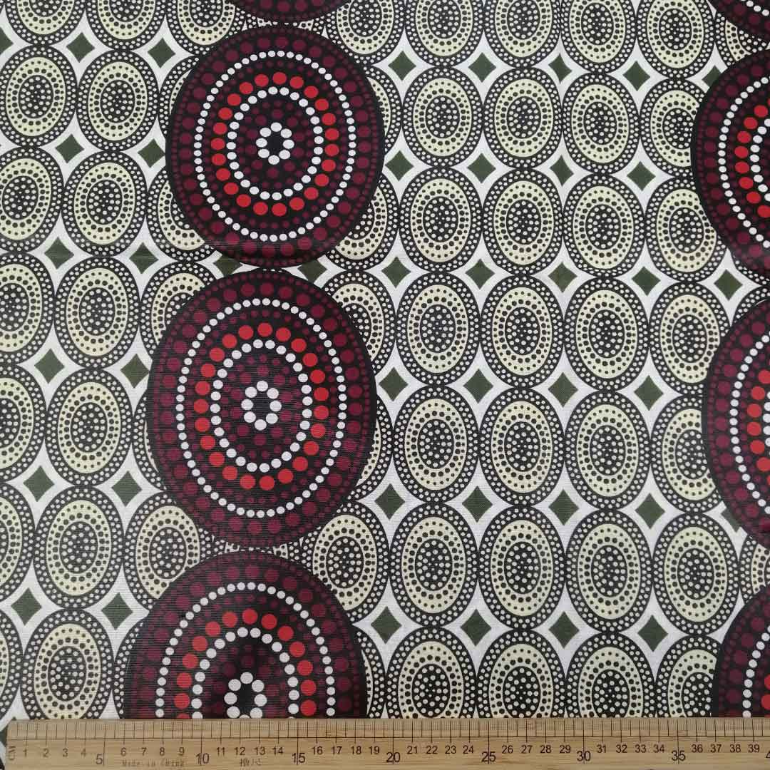 DR09721-27_1.jpg Wax Printed Piece Elliptical-Maroon: 480cmx112cm - Image 1